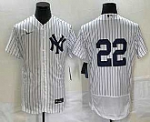 Men's New York Yankees #22 Harrison Bader White Flex Base Stitched Baseball Jersey,baseball caps,new era cap wholesale,wholesale hats