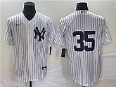 Men's New York Yankees #35 Clay Holmes White Cool Base Stitched Baseball Jersey,baseball caps,new era cap wholesale,wholesale hats