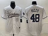 Men's New York Yankees #48 Anthony Rizzo White With Patch Cool Base Stitched Baseball Jersey,baseball caps,new era cap wholesale,wholesale hats