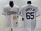 Men's New York Yankees #65 Nestor Cortes Jr Number White With Patch Cool Base Stitched Baseball Jersey,baseball caps,new era cap wholesale,wholesale hats