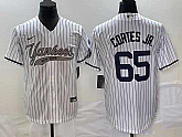 Men's New York Yankees #65 Nestor Cortes Jr White With Patch Cool Base Stitched Baseball Jersey,baseball caps,new era cap wholesale,wholesale hats