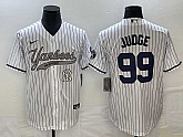 Men's New York Yankees #99 Aaron Judge White With Patch Cool Base Stitched Baseball Jersey,baseball caps,new era cap wholesale,wholesale hats