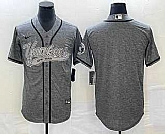 Men's New York Yankees Blank Grey Gridiron Cool Base Stitched Baseball Jersey,baseball caps,new era cap wholesale,wholesale hats