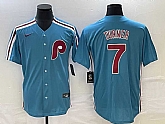 Men's Philadelphia Phillies #7 Trea Turner Blue Cool Base Nike Jersey,baseball caps,new era cap wholesale,wholesale hats