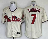 Men's Philadelphia Phillies #7 Trea Turner Cream Stitched MLB Flex Base Nike Jersey,baseball caps,new era cap wholesale,wholesale hats