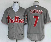 Men's Philadelphia Phillies #7 Trea Turner Grey Stitched MLB Flex Base Nike Jersey,baseball caps,new era cap wholesale,wholesale hats