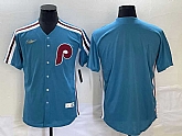 Men's Philadelphia Phillies Blank Blue Cooperstown Throwback Cool Base Nike Jersey,baseball caps,new era cap wholesale,wholesale hats