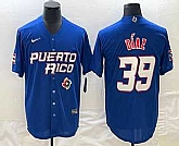 Men's Puerto Rico Baseball #39 Edwin Diaz 2023 Blue World Baseball Classic Stitched Jerseys,baseball caps,new era cap wholesale,wholesale hats