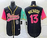 Men's San Diego Padres #13 Manny Machado Black NEW 2023 City Connect Cool Base Stitched Jersey,baseball caps,new era cap wholesale,wholesale hats