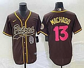 Men's San Diego Padres #13 Manny Machado Brown NEW 2023 City Connect Cool Base Stitched Jerseys,baseball caps,new era cap wholesale,wholesale hats
