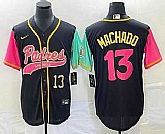 Men's San Diego Padres #13 Manny Machado Number Black NEW 2023 City Connect Cool Base Stitched Jersey,baseball caps,new era cap wholesale,wholesale hats