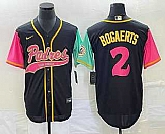 Men's San Diego Padres #2 Xander Bogaerts Black NEW 2023 City Connect Cool Base Stitched Jersey,baseball caps,new era cap wholesale,wholesale hats