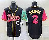 Men's San Diego Padres #2 Xander Bogaerts Black NEW 2023 City Connect Cool Base Stitched Jerseys,baseball caps,new era cap wholesale,wholesale hats