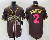 Men's San Diego Padres #2 Xander Bogaerts Brown NEW 2023 City Connect Cool Base Stitched Jersey,baseball caps,new era cap wholesale,wholesale hats