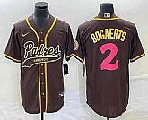 Men's San Diego Padres #2 Xander Bogaerts Brown NEW 2023 City Connect Cool Base Stitched Jerseys,baseball caps,new era cap wholesale,wholesale hats