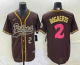 Men's San Diego Padres #2 Xander Bogaerts Number Brown NEW 2023 City Connect Cool Base Stitched Jersey,baseball caps,new era cap wholesale,wholesale hats