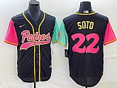 Men's San Diego Padres #22 Juan Soto Black NEW 2023 City Connect Cool Base Stitched Jerseys,baseball caps,new era cap wholesale,wholesale hats