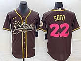 Men's San Diego Padres #22 Juan Soto Brown NEW 2023 City Connect Cool Base Stitched Jerseys,baseball caps,new era cap wholesale,wholesale hats