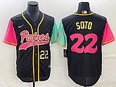 Men's San Diego Padres #22 Juan Soto Number Black NEW 2023 City Connect Cool Base Stitched Jersey,baseball caps,new era cap wholesale,wholesale hats