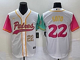 Men's San Diego Padres #22 Juan Soto Number White NEW 2023 City Connect Cool Base Stitched Jersey,baseball caps,new era cap wholesale,wholesale hats