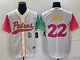 Men's San Diego Padres #22 Juan Soto White NEW 2023 City Connect Cool Base Stitched Jerseys,baseball caps,new era cap wholesale,wholesale hats