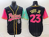 Men's San Diego Padres #23 Fernando Tatis Jr Black NEW 2023 City Connect Cool Base Stitched Jerseys,baseball caps,new era cap wholesale,wholesale hats