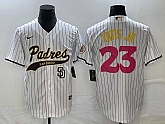 Men's San Diego Padres #23 Fernando Tatis Jr White NEW 2023 City Connect Cool Base Stitched Jerseys,baseball caps,new era cap wholesale,wholesale hats