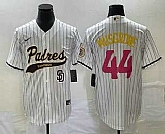 Men's San Diego Padres #44 Joe Musgrove White Pinstripe 2023 City Connect Cool Base Stitched Jersey,baseball caps,new era cap wholesale,wholesale hats