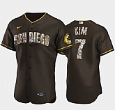 Men's San Diego Padres #7 Ha Seong Kim Diamond Edition Brown Jersey,baseball caps,new era cap wholesale,wholesale hats