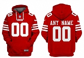Men's San Francisco 49ers Customized Red Alternate Pullover Hoodie,baseball caps,new era cap wholesale,wholesale hats