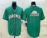 Men's Seattle Mariners Big Logo Green Stitched MLB Cool Base Nike Jersey,baseball caps,new era cap wholesale,wholesale hats