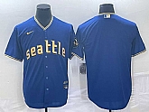 Men's Seattle Mariners Blank Blue 2023 City Connect Cool Base Stitched Jersey,baseball caps,new era cap wholesale,wholesale hats