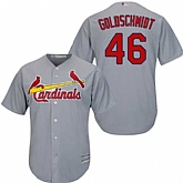 Men's St. Louis Cardinals #46 Paul Goldschmidt Grey Cool Base Stitched Baseball Jersey Dzhi,baseball caps,new era cap wholesale,wholesale hats