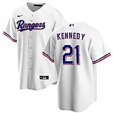 Men's Texas Rangers #21 Ian Kennedy White Cool Base Stitched Baseball Jersey Dzhi,baseball caps,new era cap wholesale,wholesale hats