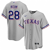 Men's Texas Rangers #28 Jonah Heim Gray Cool Base Stitched Baseball Jersey Dzhi,baseball caps,new era cap wholesale,wholesale hats