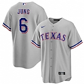 Men's Texas Rangers #6 Josh Jung Gray Cool Base Stitched Baseball Jersey Dzhi,baseball caps,new era cap wholesale,wholesale hats