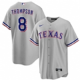 Men's Texas Rangers #8 Bubba Thompson Gray Cool Base Stitched Baseball Jersey Dzhi,baseball caps,new era cap wholesale,wholesale hats