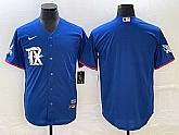 Men's Texas Rangers Blank Royal Blue 2023 City Connect Stitched Baseball Jersey,baseball caps,new era cap wholesale,wholesale hats
