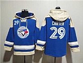 Men's Toronto Blue Jays #29 Joe Carter Royal Ageless Must-Have Lace-Up Pullover Hoodie,baseball caps,new era cap wholesale,wholesale hats