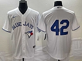 Men's Toronto Blue Jays #42 Jackie Robinson White Cool Base Stitched Jersey,baseball caps,new era cap wholesale,wholesale hats