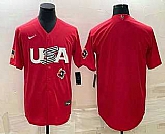 Men's USA Baseball Blank 2023 Red World Classic Stitched Jersey,baseball caps,new era cap wholesale,wholesale hats