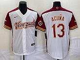 Men's Venezuela Baseball #13 Ronald Acuna Jr 2023 White Red World Classic Stitched Jerseys,baseball caps,new era cap wholesale,wholesale hats