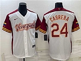 Men's Venezuela Baseball #24 Miguel Cabrera 2023 White World Baseball Classic Stitched Jersey,baseball caps,new era cap wholesale,wholesale hats