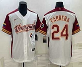 Men's Venezuela Baseball #24 Miguel Cabrera 2023 White World Classic Stitched Jersey,baseball caps,new era cap wholesale,wholesale hats