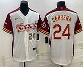 Men's Venezuela Baseball #24 Miguel Cabrera Number 2023 White World Classic Stitched Jerseys,baseball caps,new era cap wholesale,wholesale hats
