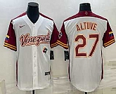 Men's Venezuela Baseball #27 Jose Altuve 2023 White World Baseball Classic Stitched Jersey,baseball caps,new era cap wholesale,wholesale hats