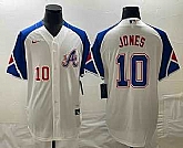 Mens Atlanta Braves #10 Chipper Jones Number White 2023 City Connect Cool Base Stitched Jersey,baseball caps,new era cap wholesale,wholesale hats