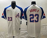 Mens Atlanta Braves #23 Michael Harris II Number White 2023 City Connect Cool Base Stitched Jersey,baseball caps,new era cap wholesale,wholesale hats