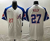 Mens Atlanta Braves #27 Austin Riley Number White 2023 City Connect Cool Base Stitched Jersey,baseball caps,new era cap wholesale,wholesale hats