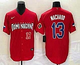 Mens Dominican Republic Baseball #13 Manny Machado Number 2023 Red World Classic Stitched Jersey,baseball caps,new era cap wholesale,wholesale hats